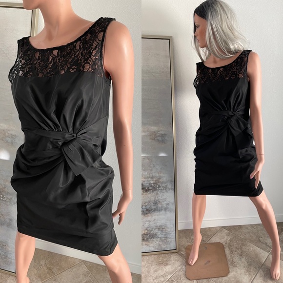 Anne Klein Dresses & Skirts - ANNE KLEIN Chic LACE Trimmed BOW Front DRESS Sz 10